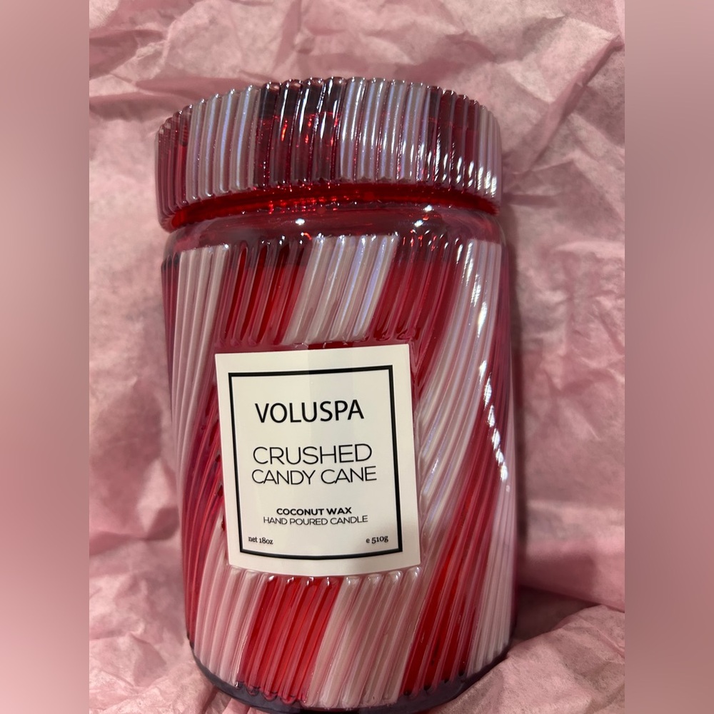 Voluspa Candle Crushed Candy Cane Fragrance. New in box
